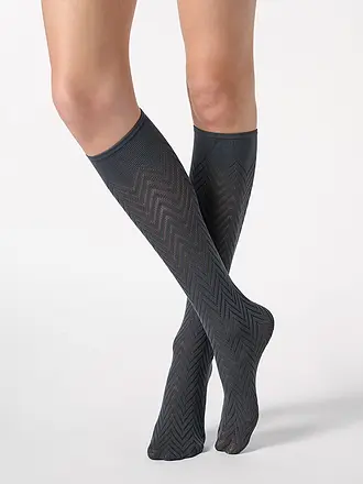 OROBLU | Chaussettes hautes TWEED 40 cacao 3 | grau
